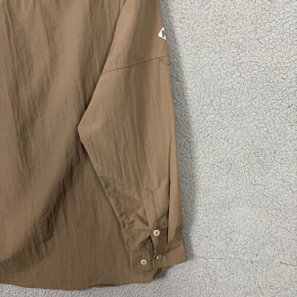 Naviskin Mens Lightweight Long Sleeve Shirt Button-Up  Medium Brown NWT's - Picture 5 of 7